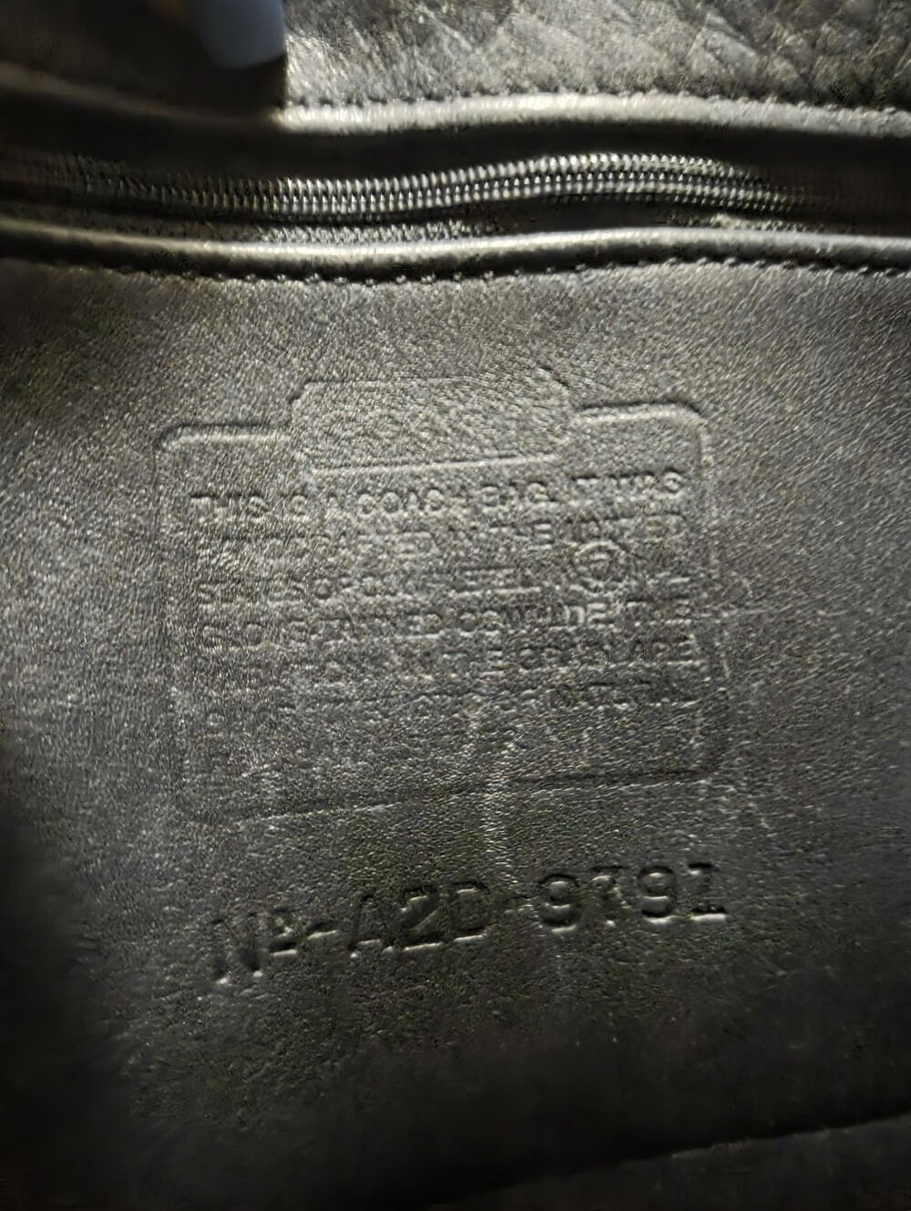 Coach Black Leather Backpack with Gold Turnlock Accent - Picture 6 of 7